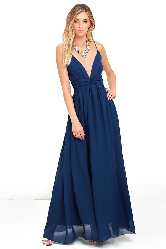 Hochzeit - Evening Dream Navy Blue Maxi Dress