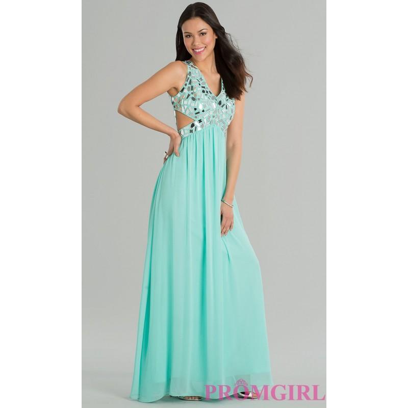 زفاف - Sleeveless V-Neck Floor Length Dress - Brand Prom Dresses
