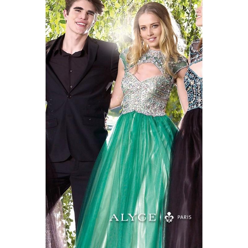 Wedding - Beaded Cutout Gown by Alyce Prom - Color Your Classy Wardrobe