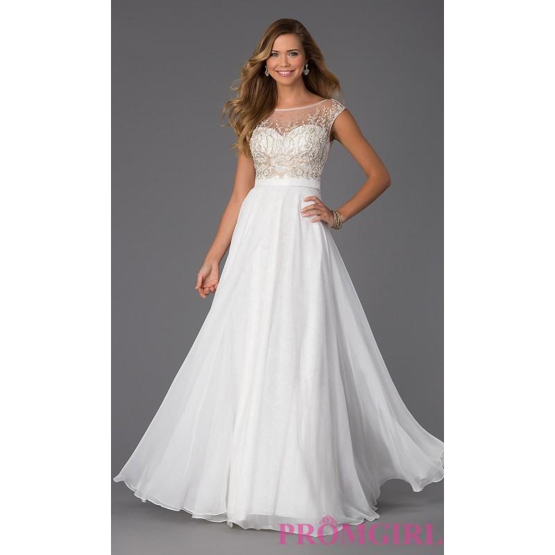 Mariage - Cap Sleeve Floor Length Dress - Brand Prom Dresses