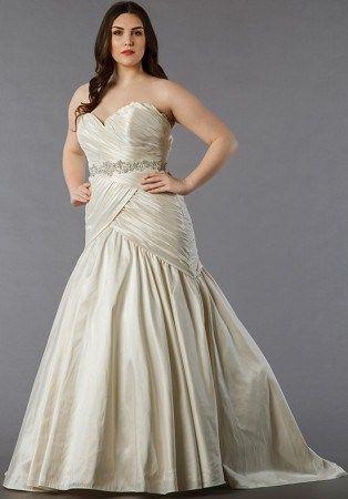 Hochzeit - Belted Plus Size Wedding Dress - Darius Cordell Fashion Ltd