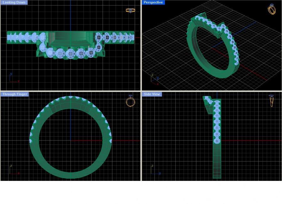 زفاف - Custom designs: We use state-of-the-art CAD software to bring to life the ring of your dreams!