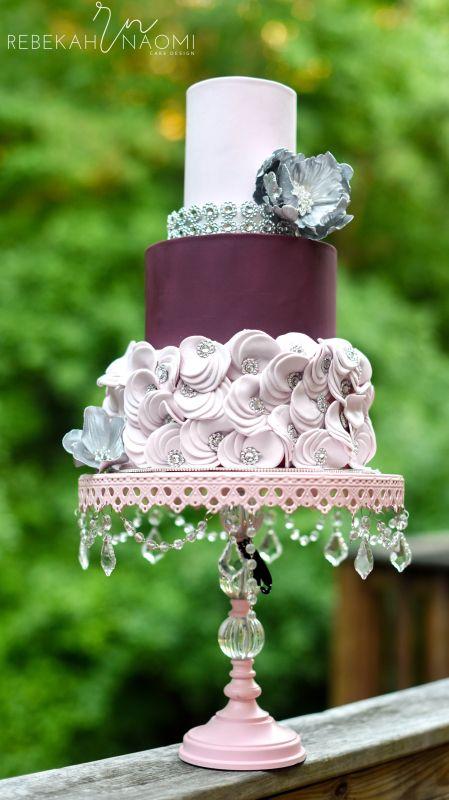 Hochzeit - Mauve Wedding Cake