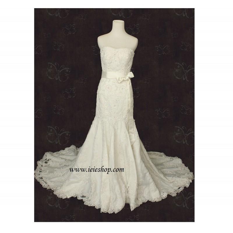 زفاف - Vintage Style Strapless Lace Mermaid Fit and Flare Wedding Dress - Hand-made Beautiful Dresses