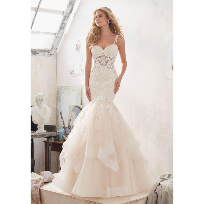 Свадьба - Morilee Marciela 8118 Flounced Skirt Lace Mermaid Wedding Dress - Crazy Sale Bridal Dresses