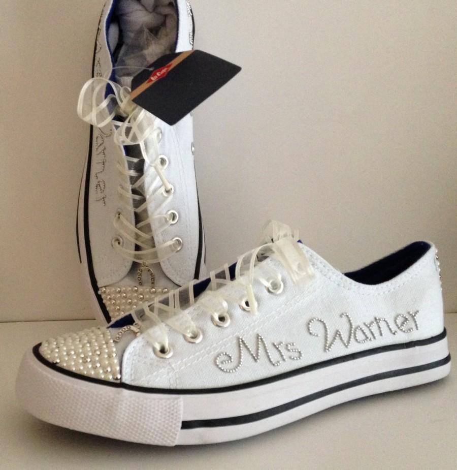 Hochzeit - Wedding Trainers - Wedding Sneakers - Wedding Shoes - Wedding Accessories - Occasion Shoes - Bridal Footwear - Personalised - Handmade
