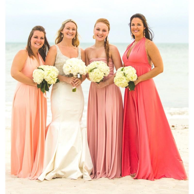 Wedding - Glamorous Ombre Bridesmaids Gowns - Full, fabulous, flowing "Infinity" style gowns available in hundreds of colors - Hand-made Beautiful Dresses
