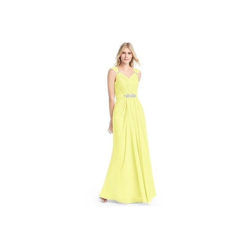 زفاف - Daffodil Azazie Charlie - V Back Floor Length Chiffon V Neck Dress - Cheap Gorgeous Bridesmaids Store