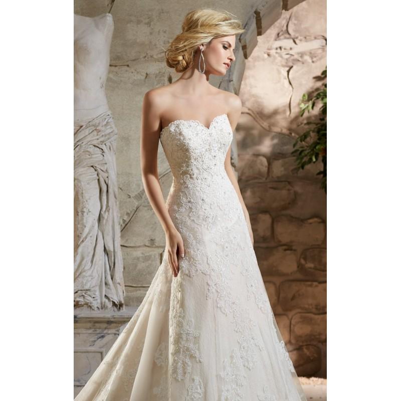 Wedding - Lace Embellished Gown by Bridal by Mori Lee - Color Your Classy Wardrobe