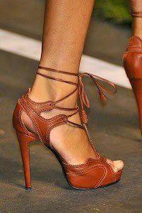 زفاف - $55.19 Dresswe.com SUPPLIES Brown High Heel Summer Sandals