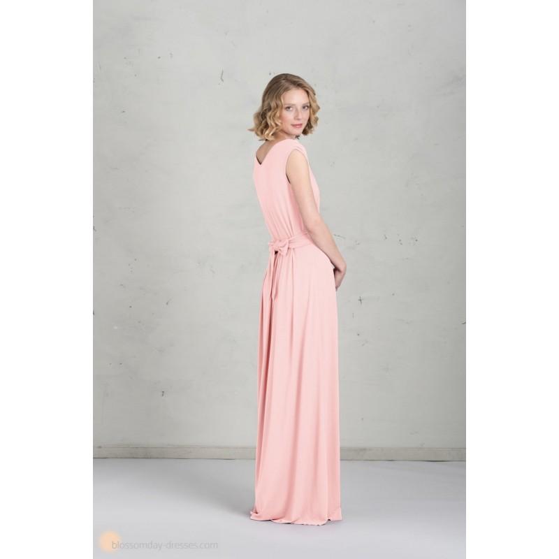 Hochzeit - Long Bridesmaid Dress - Emma, Rose / Pink - Hand-made Beautiful Dresses
