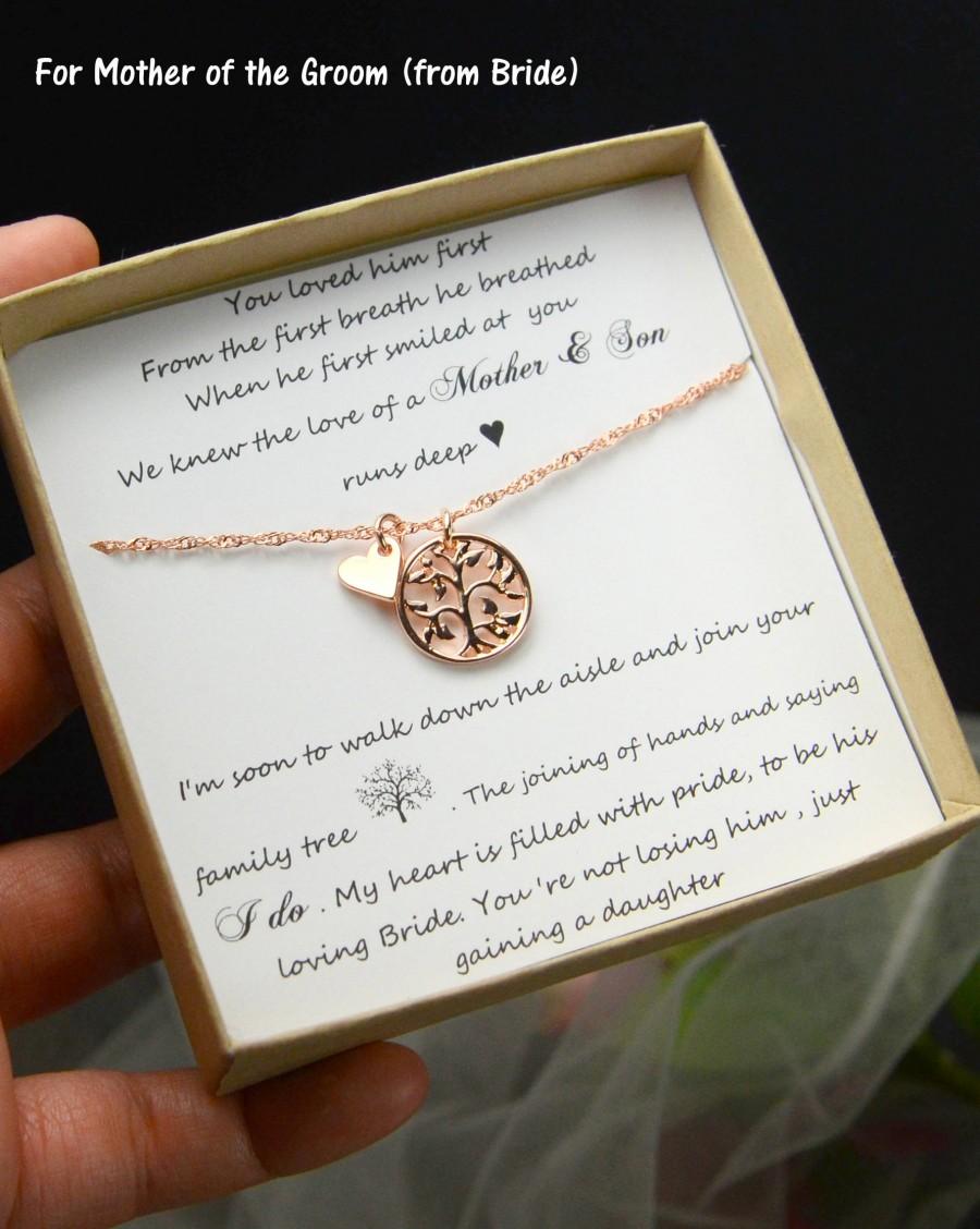 Wedding - Mother in law gift , mother in law wedding gift , mother of the bride gift, mother of the groom gift ,mother daughter necklace, wedding gift