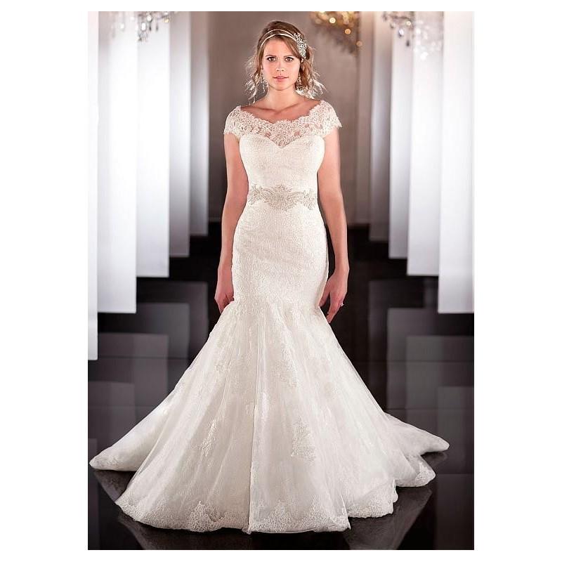 Свадьба - Gorgeous Lace & Tulle Trumpet Jewel Neckline Wedding Dress With Lace Appliques - overpinks.com