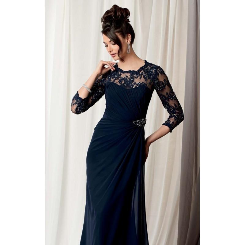 Hochzeit - Beaded Scalloped Jewel Neckline Gown Dresses by Jordan Caterina Collection 3040 - Bonny Evening Dresses Online 