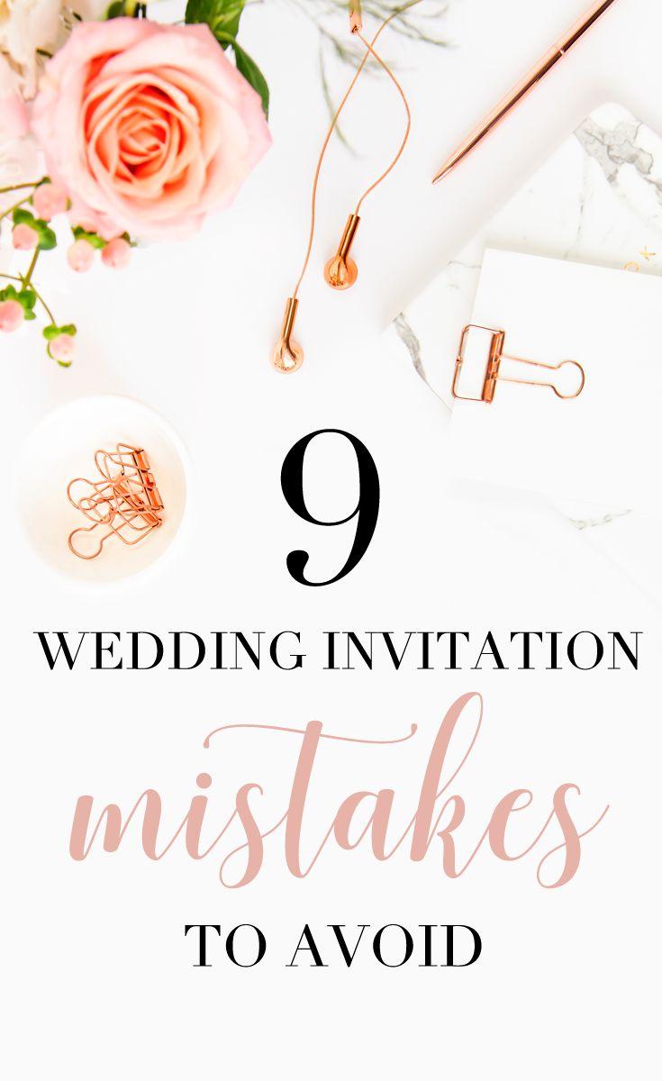 Hochzeit - 9 Wedding Invitation Mistakes To Avoid