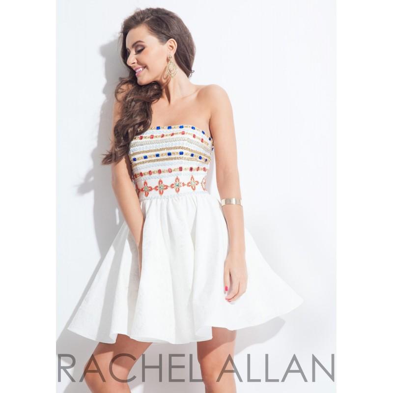 Wedding - Rachel Allan 4038 Beaded Strapless Cocktail Dress - 2017 Spring Trends Dresses