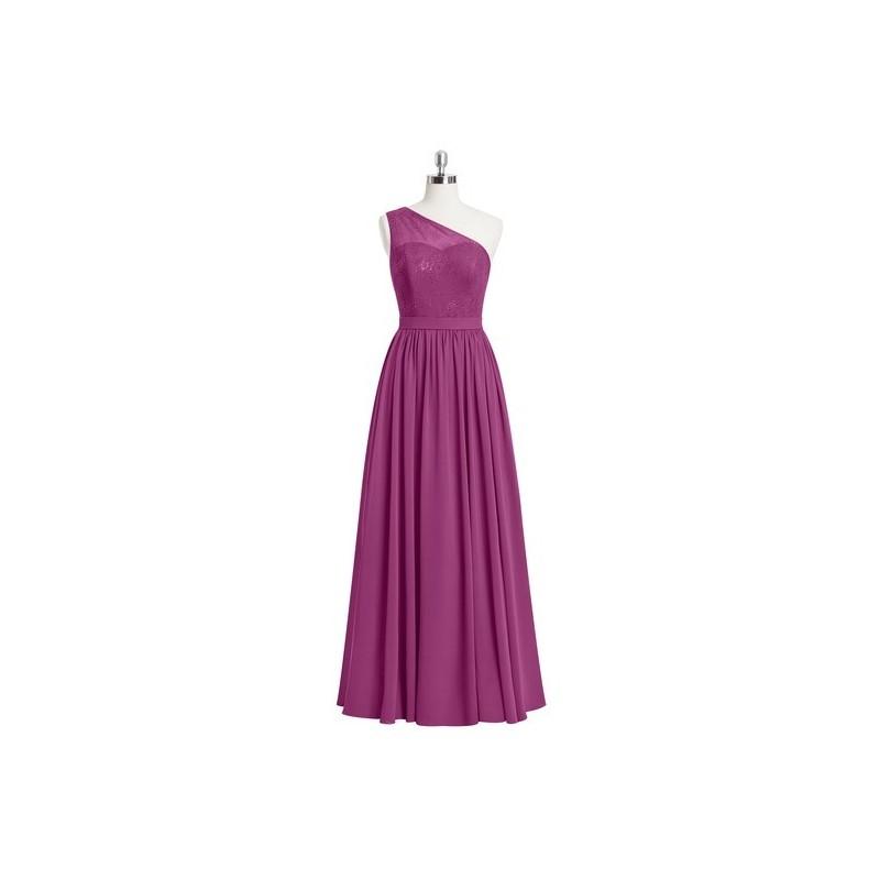 Свадьба - Orchid Azazie Rochelle - One Shoulder Illusion Floor Length Chiffon And Lace Dress - Charming Bridesmaids Store