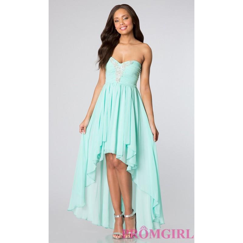Свадьба - Strapless High Low Dress for Homecoming - Brand Prom Dresses