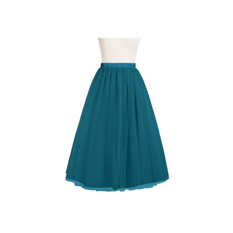 زفاف - Ink_blue Azazie Katerina - Tulle And Charmeuse Tea Length Dress - Charming Bridesmaids Store