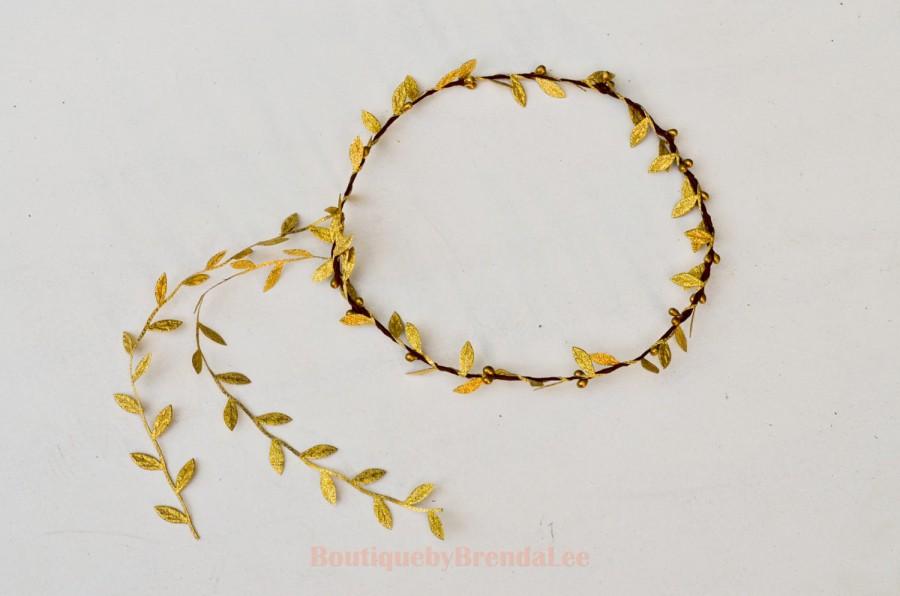 Mariage - Gold Leaf Grecian Headwreath