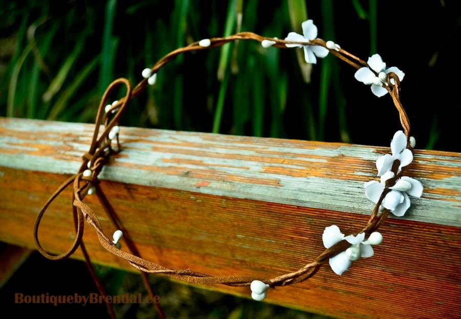 Mariage - White Mini Flower Headband