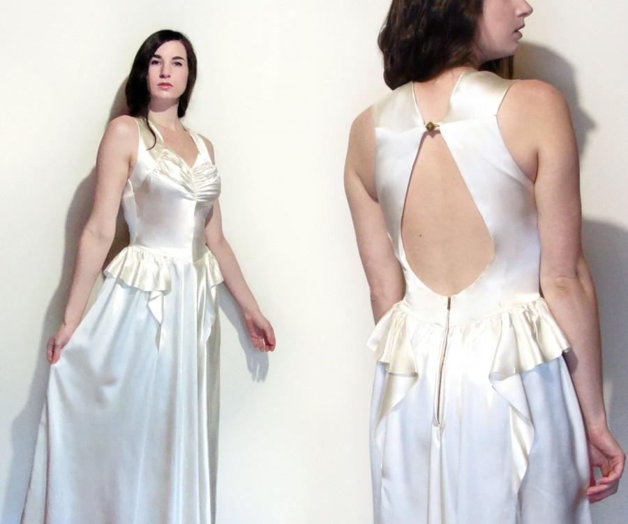 Mariage - Reworked 40's Satin Wedding Gown