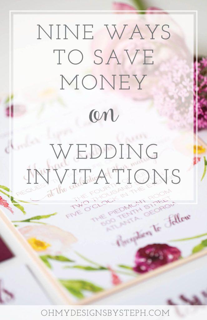 Hochzeit - Nine Ways To Save Money On Wedding Invitations