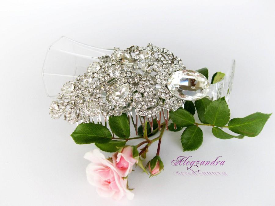 Hochzeit - Crystal Bridal Hair Comb, Wedding Hair Pieces, Rhinestone Combs, Wedding Hair Accessories, Bridal Headpieces - $39.99 USD