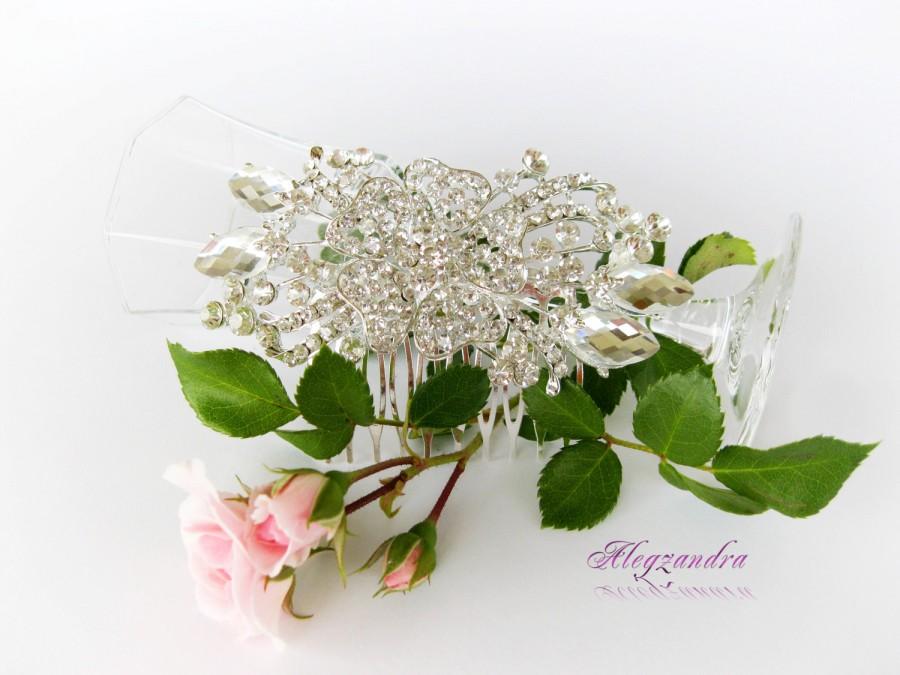 Hochzeit - Crystal Bridal Hair Comb, Wedding Hair Pieces, Rhinestone Combs, Wedding Hair Accessories, Bridal Headpieces,Crystal Prom Comb - $24.99 USD