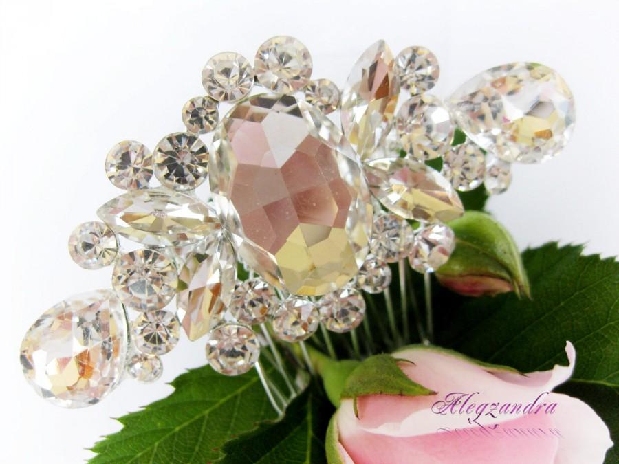 زفاف - Swarovski Crystals Bridal Hair Comb, Wedding Hair Pieces, Rhinestone Combs, Wedding Hair Accessories, Bridal Headpieces - $28.99 USD