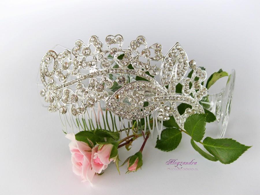 Hochzeit - Crystal Bridal Hair Comb, Wedding Hair Pieces, Rhinestone Combs, Wedding Hair Accessories, Bridal Headpieces - $28.99 USD