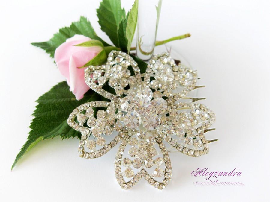 Свадьба - Crystal Bridal Hair Comb, Wedding Hair Pieces, Rhinestone Combs, Wedding Hair Accessories, Bridal Headpieces, Jewelry - $24.99 USD
