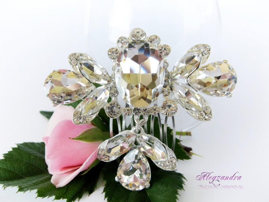 زفاف - Swarovski Crystals Bridal Hair Comb, Wedding Hair Pieces, Rhinestone Combs, Wedding Hair Accessories, Bridal Headpieces - $29.99 USD