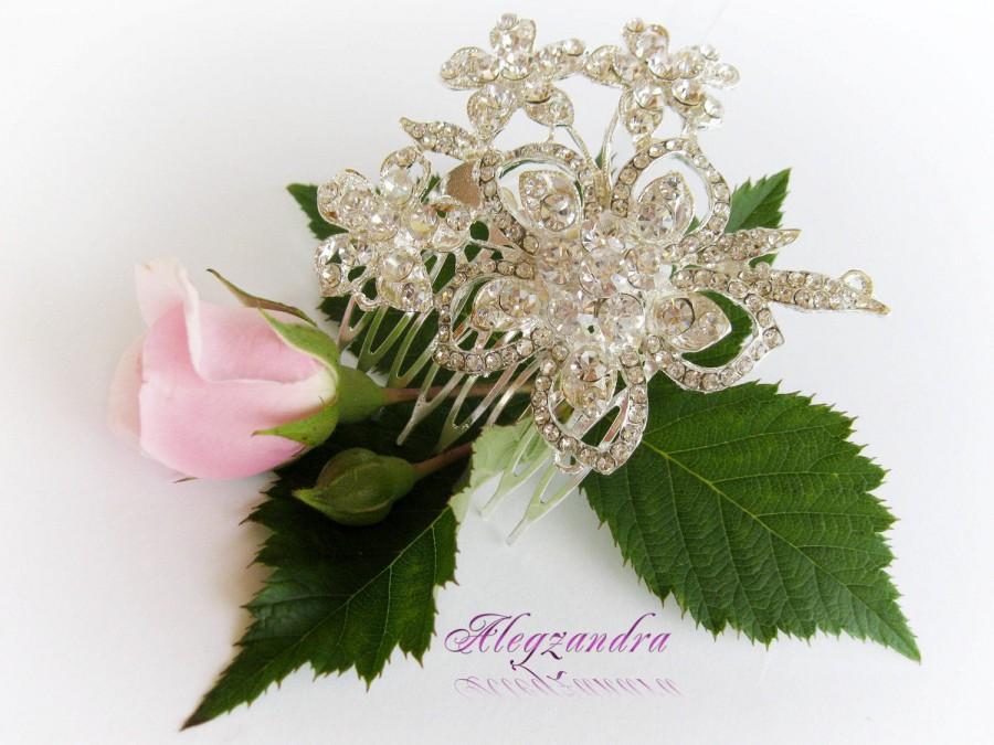 Hochzeit - Crystal Bridal Hair Comb, Wedding Hair Pieces, Rhinestone Combs, Wedding Hair Accessories, Bridal Headpieces, Jewelry - $29.90 USD