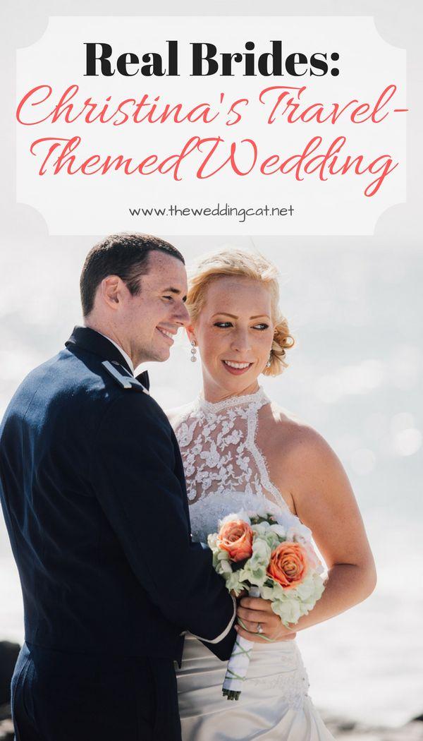Wedding - Real Brides: Christina’s Travel-Themed Wedding