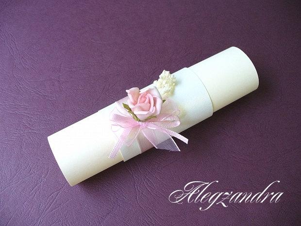 Mariage - 100 Handmade Wedding Invitation Scroll - $200.00 USD