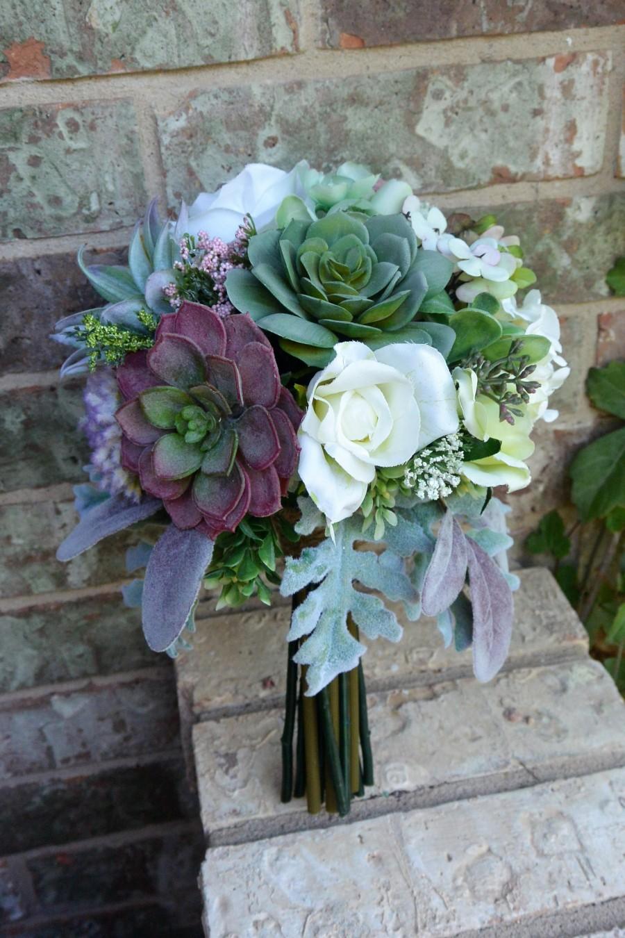 Hochzeit - Succulent Mix Bouquet