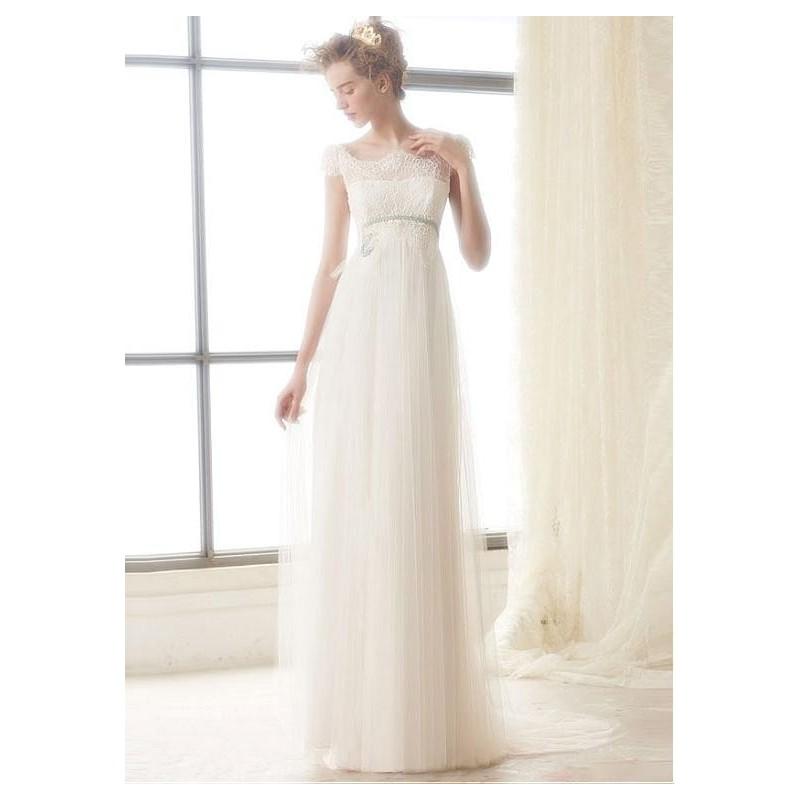 Mariage - Gorgeous Tulle Square Neckline A-line Wedding Dresses With Lace Appliques - overpinks.com