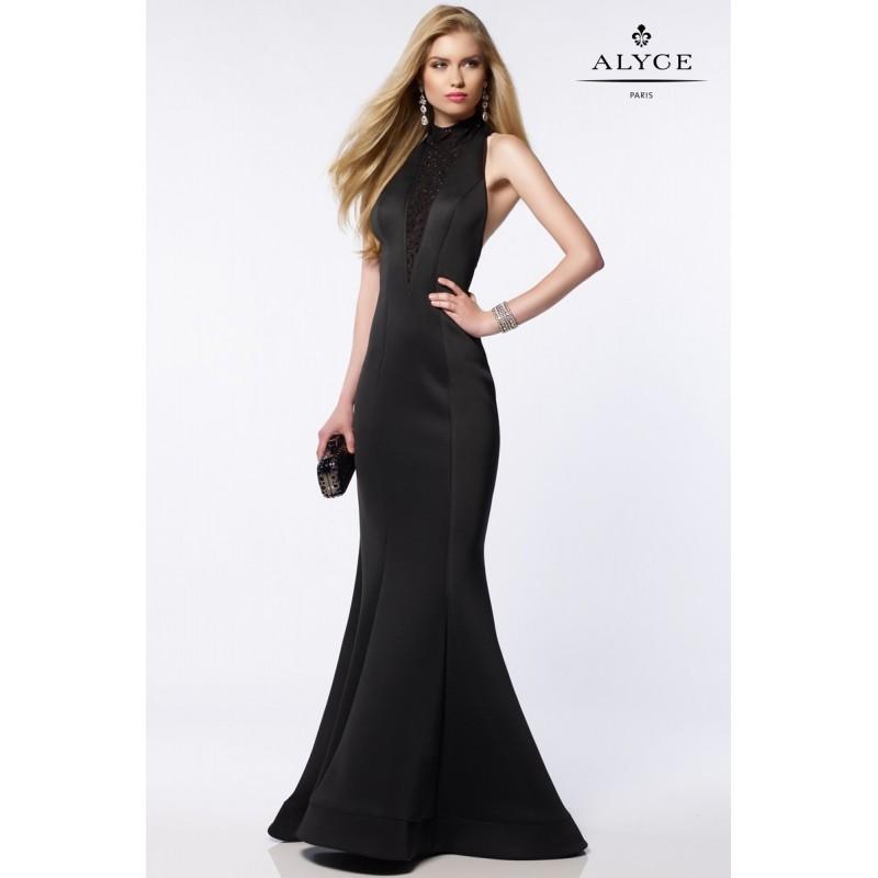 Wedding - Alyce 8001 Prom Dress - Prom Long Halter, V Neck Trumpet Skirt Alyce Paris Dress - 2017 New Wedding Dresses