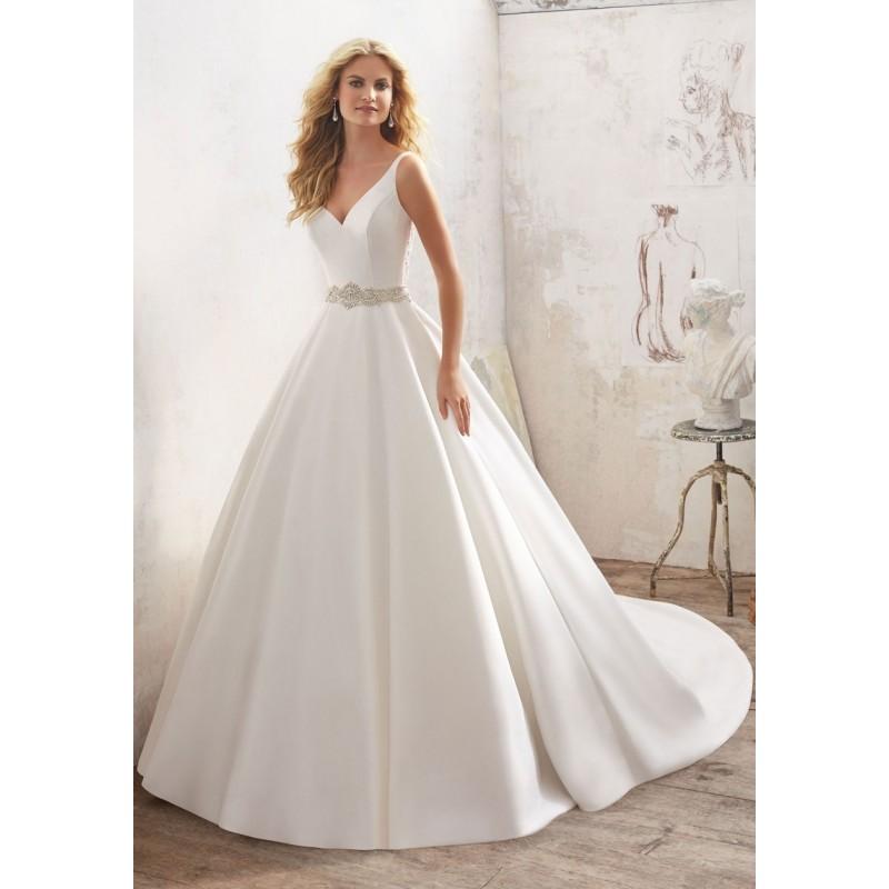 Mariage - Mori Lee 8123 Maribella Wedding Dress - Wedding Ball Gown Long V Neck Mori Lee Dress - 2017 New Wedding Dresses