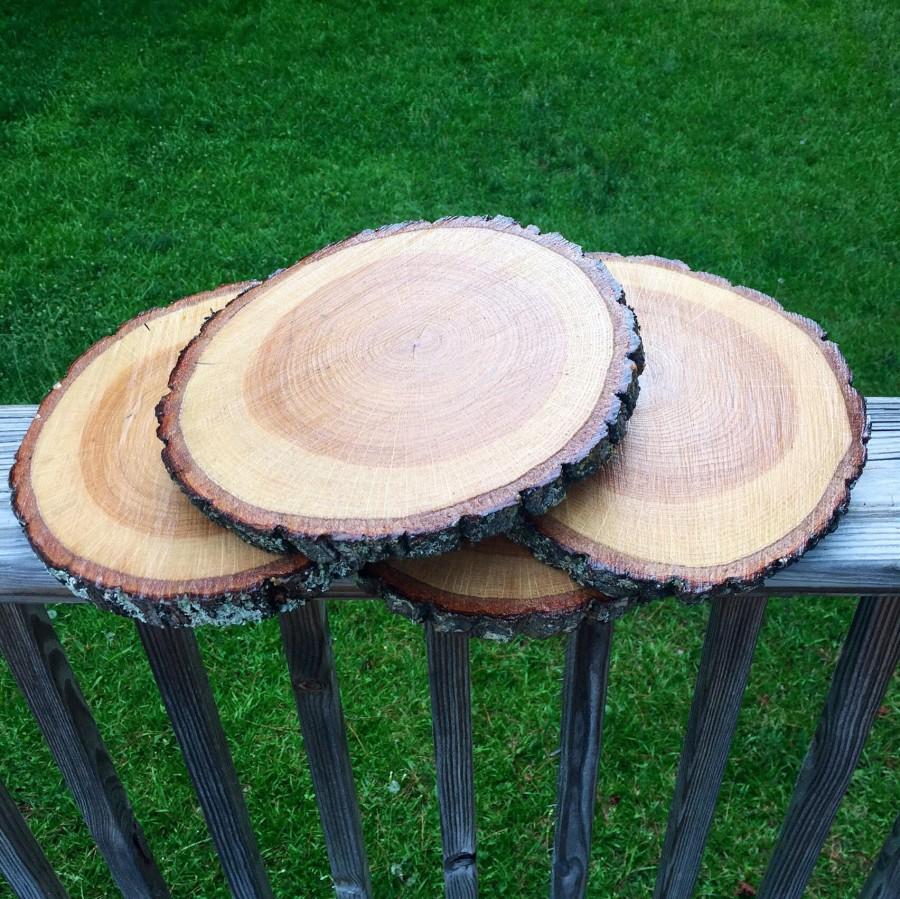 Mariage - 10 inch TREATED wood slice for wedding centerpieces! Wedding table centerpieces, rustic wedding decor, rustic home decor, wood, centerpieces