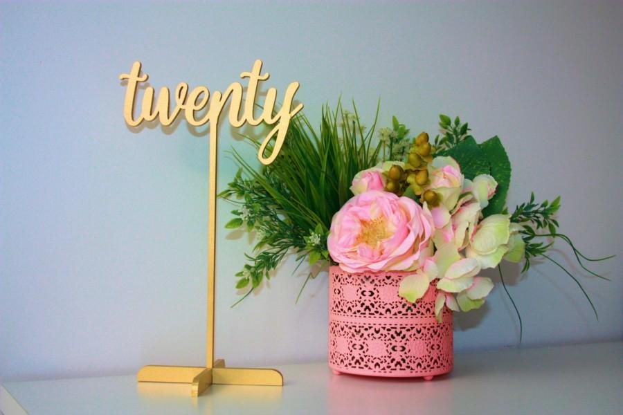 Mariage - Gold Table Numbers.Sale  Gold Table Numbers With Base.Wedding  Numbers.