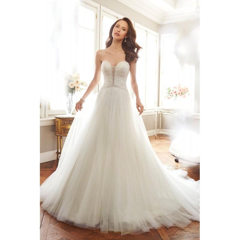 زفاف - Style Y11703 by Sophia Tolli - Ivory  White Tulle Detachable Straps  Lace-Up Fastening Floor Wedding Dresses - Bridesmaid Dress Online Shop