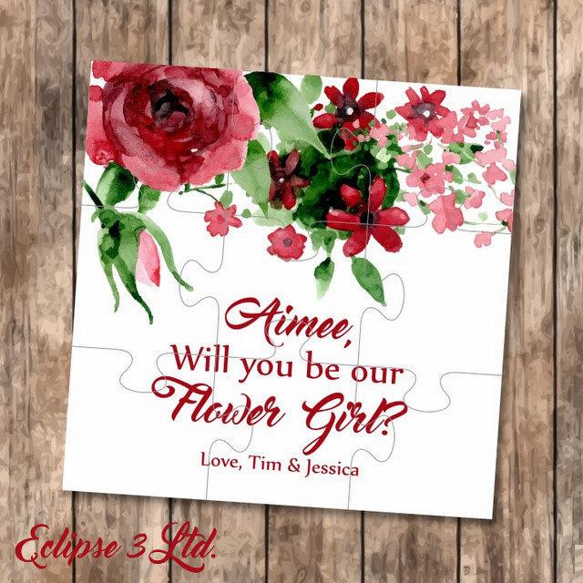 Wedding - Will you be my bridesmaid card gift Bridesmaid proposal bridesmaid puzzle Ask bridesmaid Bridal Party invitation jigsaw Flower girl puzzle