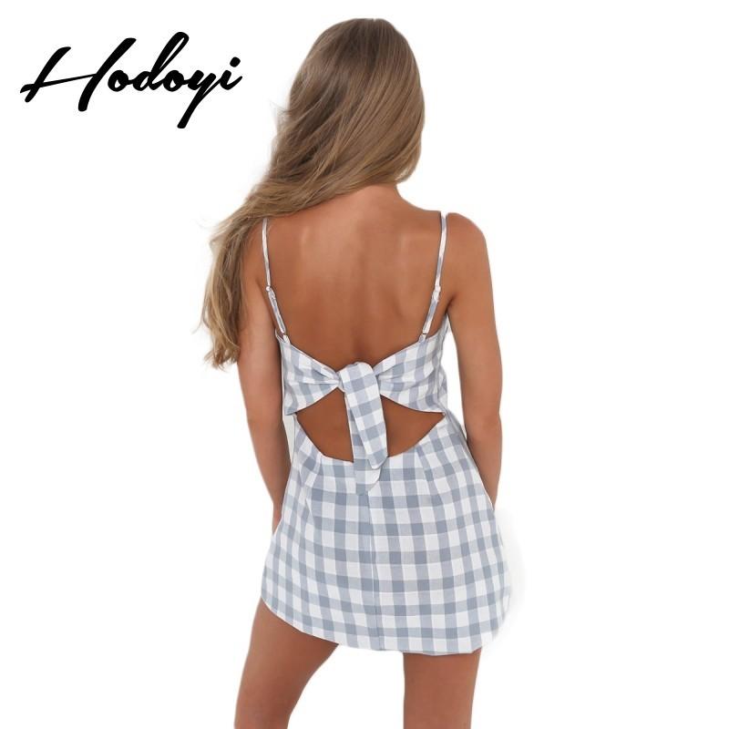 Wedding - Vogue Sexy Hollow Out Lattice Summer Dress Strappy Top - Bonny YZOZO Boutique Store