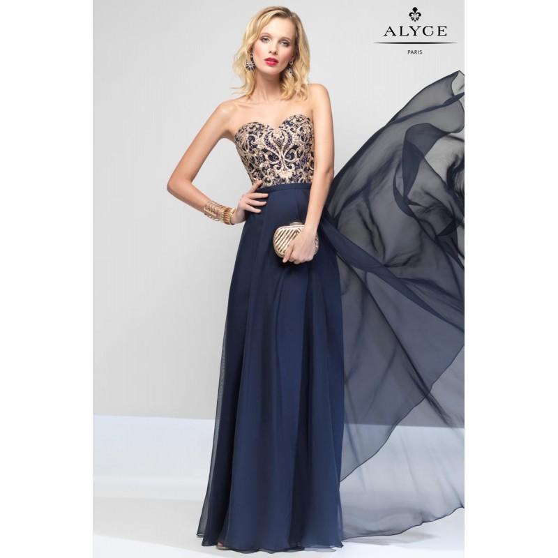 Mariage - Alyce Paris 6665 Prom Dress with Lace Up Back - Brand Prom Dresses