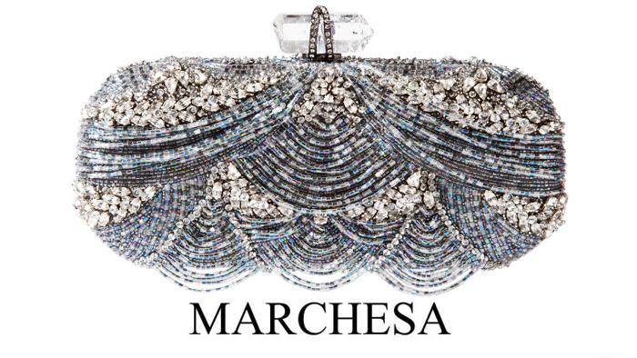 زفاف - Marchesa Bugle Bead Embroidered Clutch