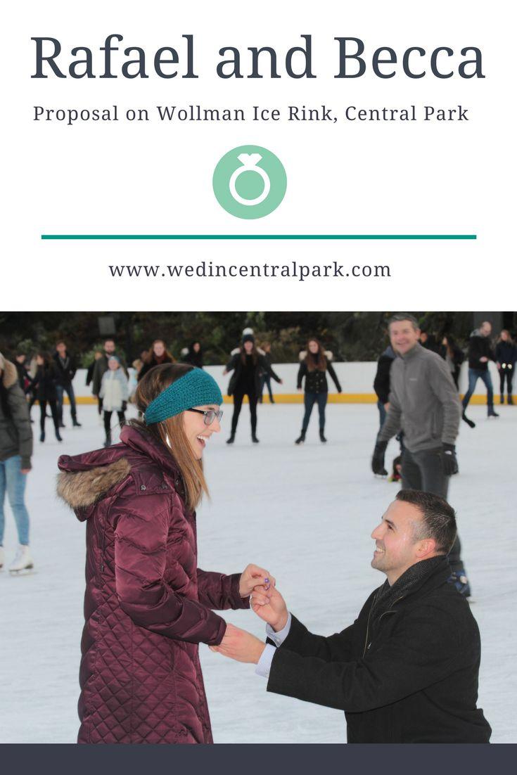 Свадьба - Rafael And Becca’s Engagement At The Ice Rink In Central Park