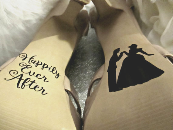 Hochzeit - Disney Wedding Shoe Decals ~ Unique Bride and Groom Gift ~ Christmas Gift ~ Gift for Her ~ Best Day Ever ~ Personalized Wedding Decoration