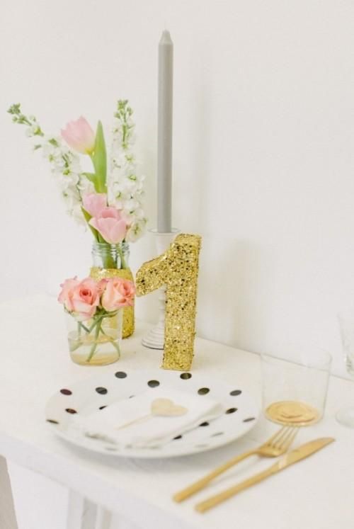 Wedding - Glitter Table Numbers